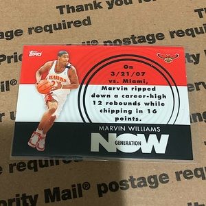 Marvin Williams ‘07 Topps Insert Card